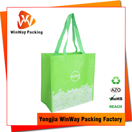 RPET-019 Factory Directly 80% Recycled RPET Shopping Bag Supermarket
