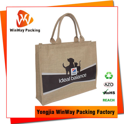 JT-024 High Quality Waterproof Promotional Jute Bag with Zipper