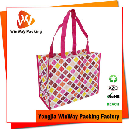 Recycled PP-125 Woven Shopping Bag with Handles